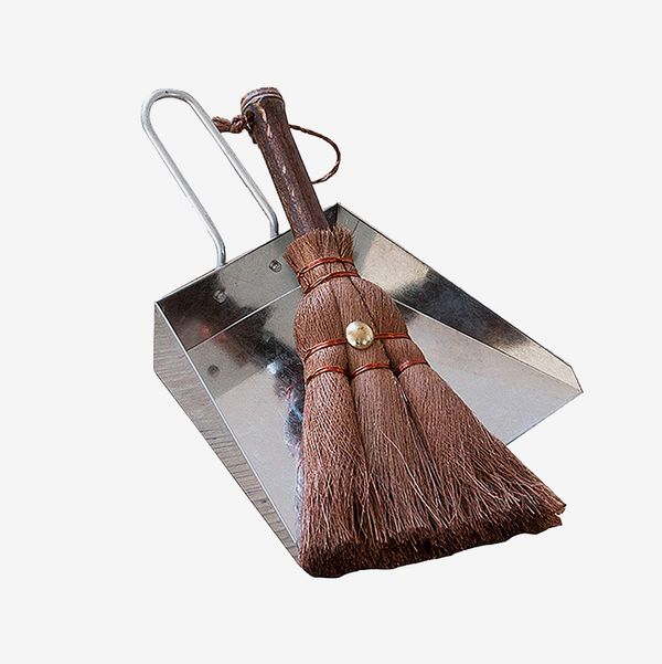 OAKART Mini Metal Dustpan and Brush Set