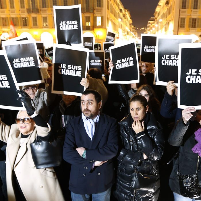 Scenes From Last Night’s Charlie Hebdo Protests in Paris