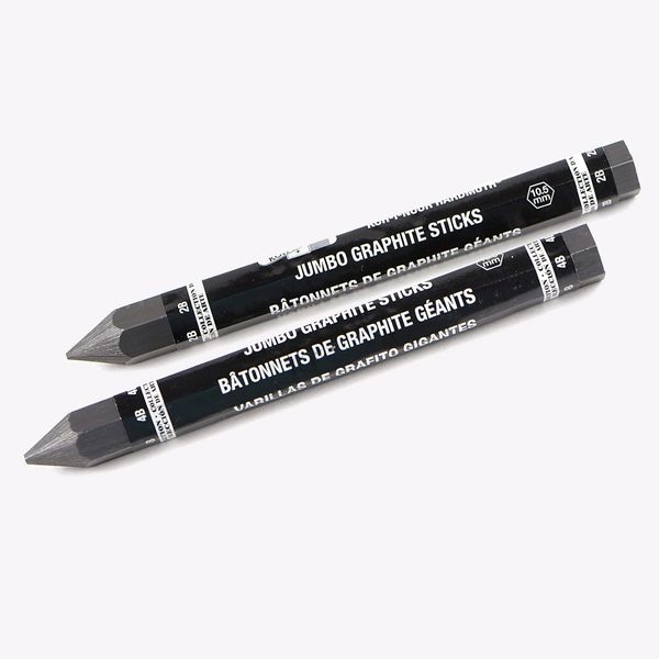 Koh-I-Noor Jumbo Graphite Stick Set, 2B and 4B Degrees