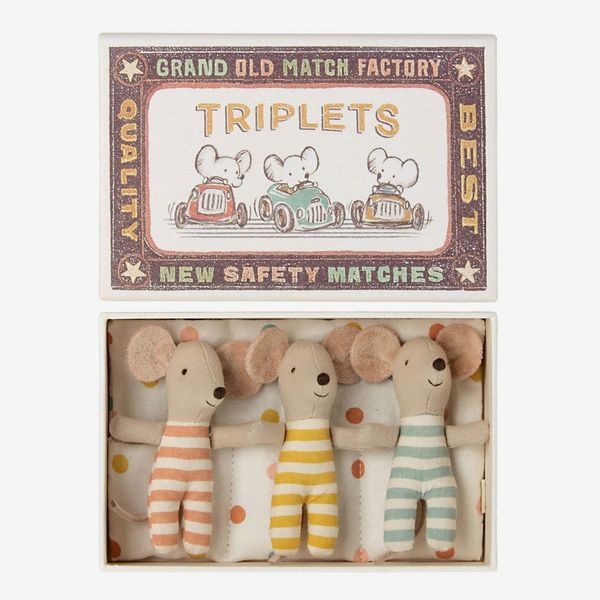 Maileg Baby Mice Triplets in a Matchbox