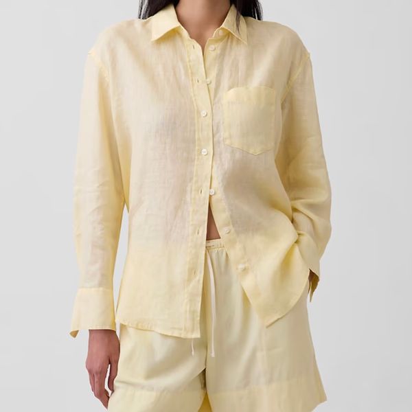 Gap 100% Linen Oversized Shirt