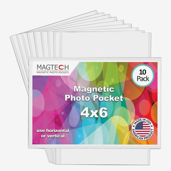 Magnetic Pocket Picture Frame, Holds 4 x 6 Photos