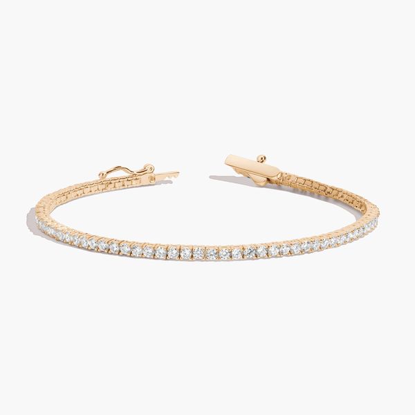 Aurate Lab Grown 3ct White Sapphire Tennis Bracelet