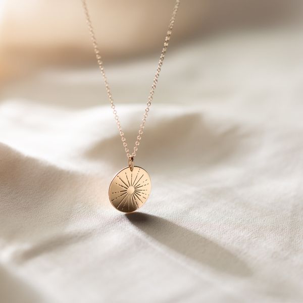 The Smart Minimalist - Gold Engraved Coin Necklace