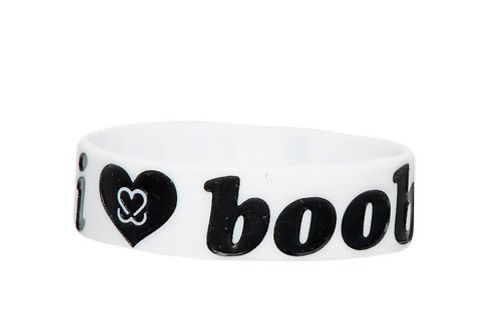 Amazon.com: Keep A Breast - i love boobies! Bracelets Black/Blue 2-Pack:  Clothing, Shoes & Jewelry