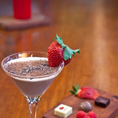 Ayza's strawberry-chocolate martini.