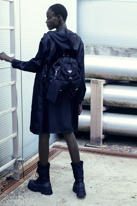 prada backpack outfit