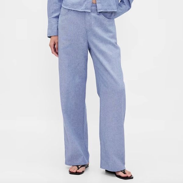 Gap Linen-Cotton Wide-Leg Pants