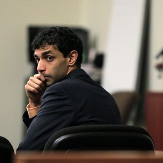 Dharun Ravi waits for the judge to explain the law to the jury before they begin their deliberations during his trial at the Middlesex County Courthouse in New Brunswick, N.J.