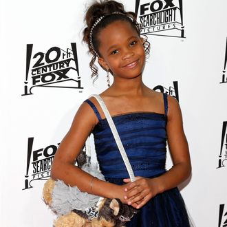 Actress Quvenzhane Wallis attends the 20th Century Fox And Fox Searchlight Pictures' Academy Award Nominees Celebration at Lure on February 24, 2013 in Hollywood, California.