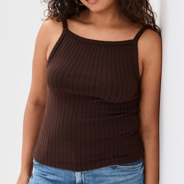 Donni the Sweater Rib Tank - Espresso