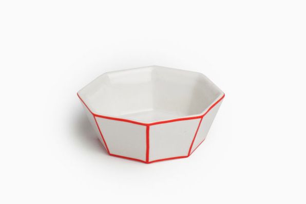 Ring Dish With Red Edge
