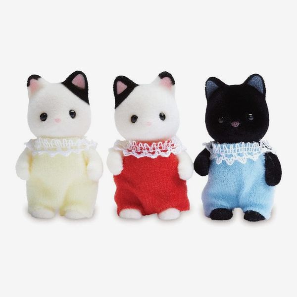 Calico Critters Tuxedo Cat Triplets