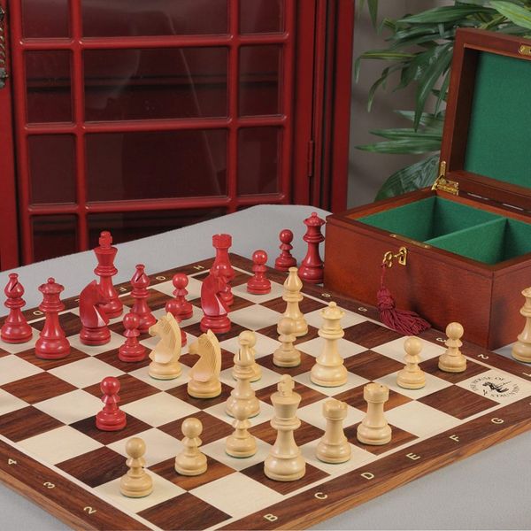 The Club Series Chess Set, Box, Board Combination