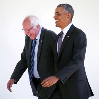 President Obama Meets With Bernie Sanders At The White House