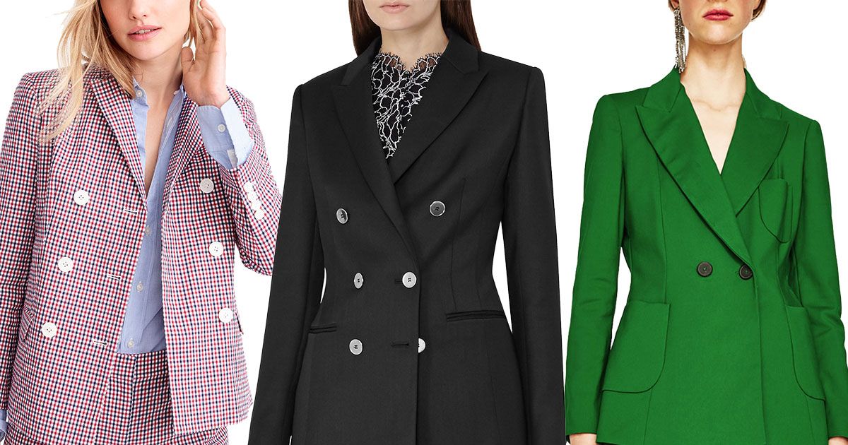 Double breasted sales blazer coat