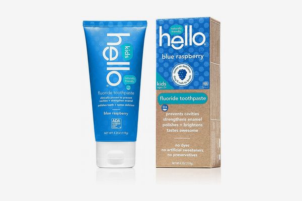 Hello Oral Care Toothpaste for Kids, Blue Raspberry (Pack of 4)