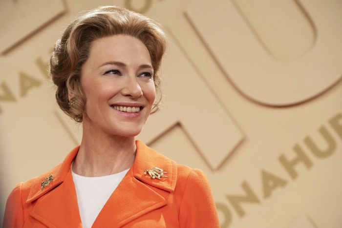 Cate Blanchett as Phyllis Schlafly in Mrs. America.