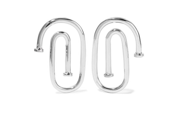 JENNIFER FISHER Small Pipe silver-plated earrings