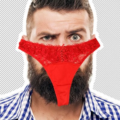 A Man Wore a Thong on Face to Protest…Face Masks?