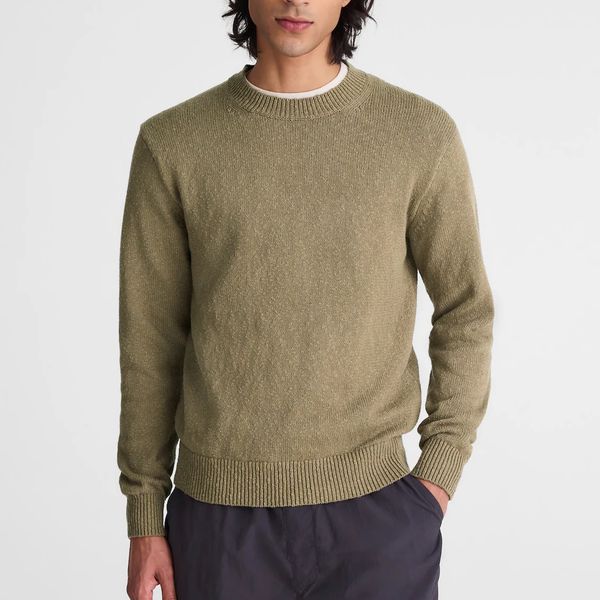 Madewell Men's Crewneck Sweater in Textured Cotton
