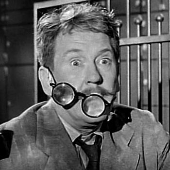 LOS ANGELES - NOVEMBER 20: Burgess Meredith as Henry Bemis in THE TWILIGHT ZONE episode, 
