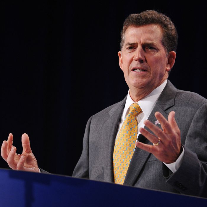 US Senator Jim DeMint, R-SC, speaks during The Family Research Council (FRC) Action Values Voter Summit September 14, 2012 at a hotel in Washington, DC. The summit is an annual political conference for US social conservative activists and elected officials.