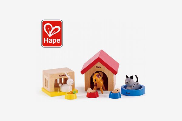 Hape Family Pets Wooden Doll House Animals