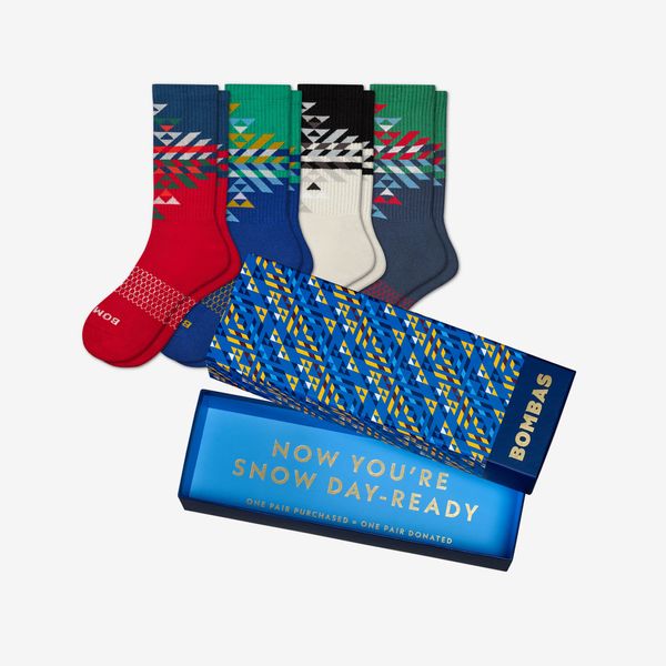 Bombas Men’s Snowflake Calf Sock Gift Box