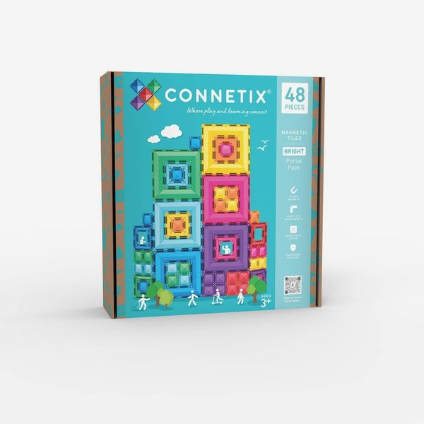 CONNETIX Magnetic Tiles Bright Portal Pack 48pc