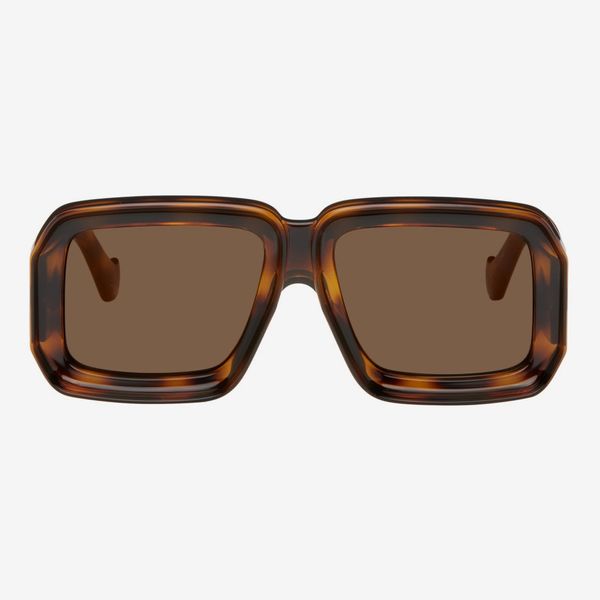 Loewe Tortoiseshell Paula's Ibiza Dive In Mask Sunglasses