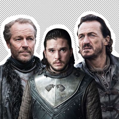 Jorah Mormont, Jon Snow, Bronn.