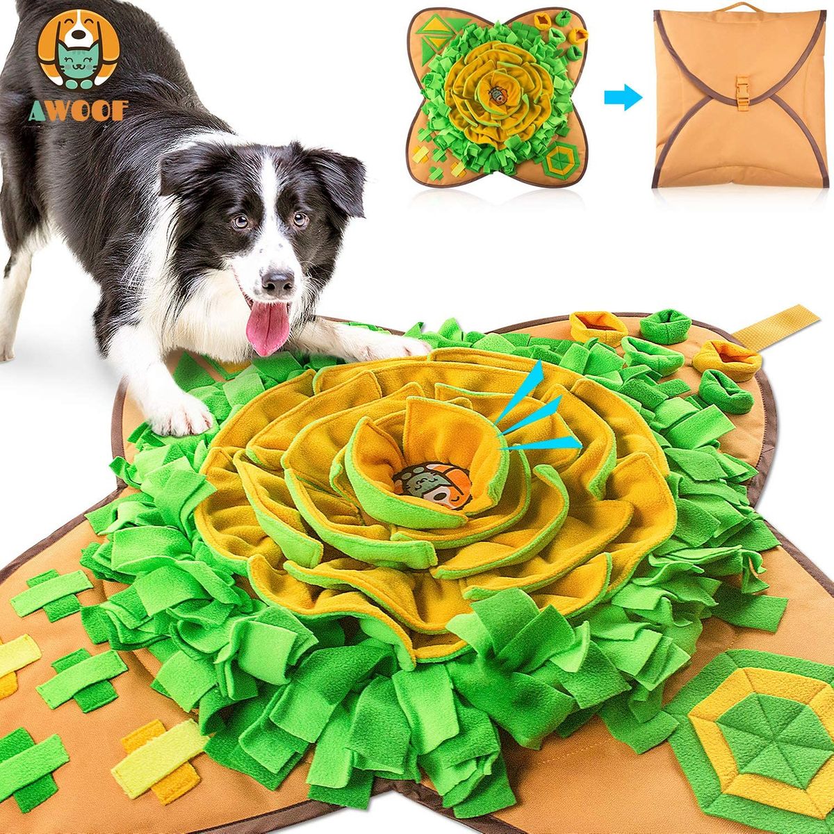 Durable Preventing Choking Healthy Design Pet Bowl Interactive Bloat Stop Dog Bowls NEECONG Pet Snuffle Mat for Dogs Dog Slow Feeder Bowl 