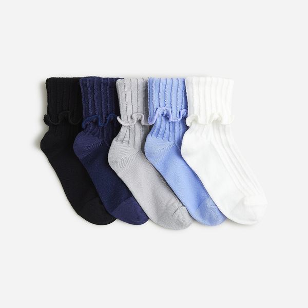 J.Crew Girls' Ruffle-Trim Socks