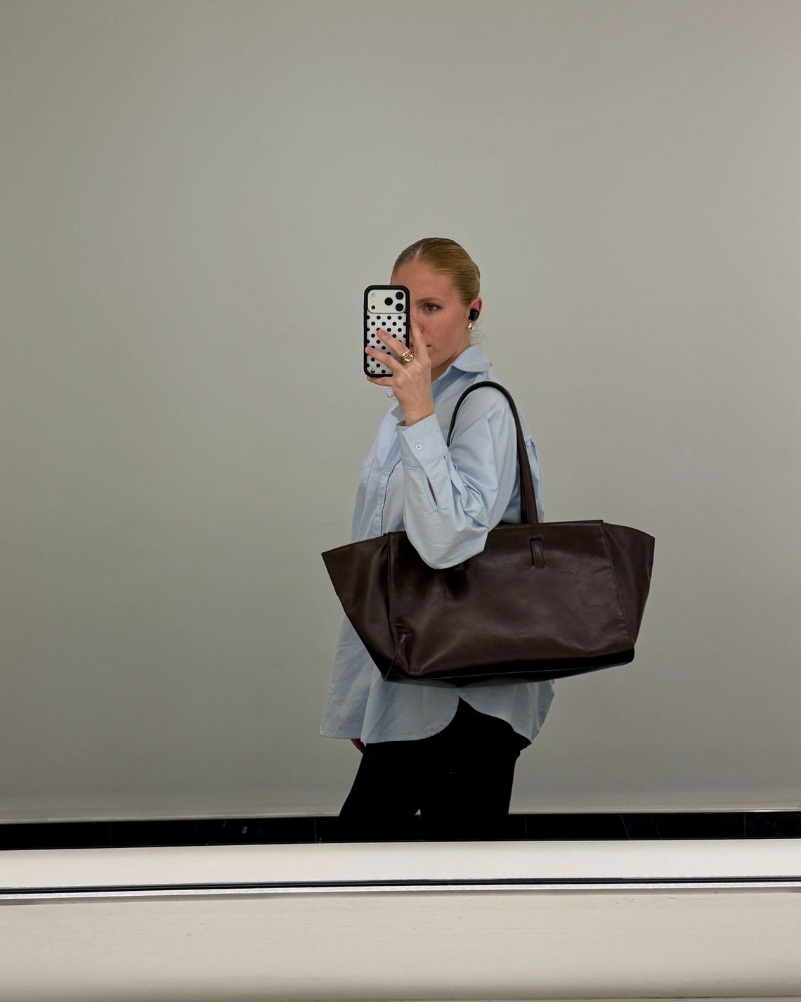 cos leather tote backpack Alcove Bag COS Grained Leather Tote Backpack