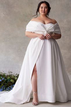 Bridal by ELOQUII Twisted Off-The-Shoulder Gown