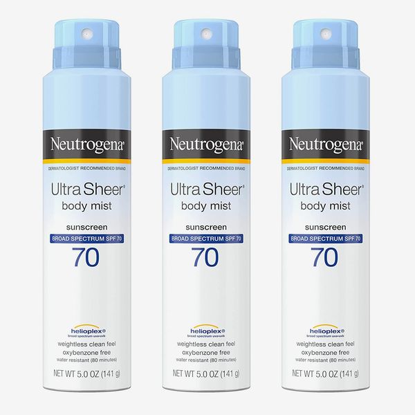 Neutrogena Ultra Sheer Body Mist Sunscreen SPF 70 - Set of 3