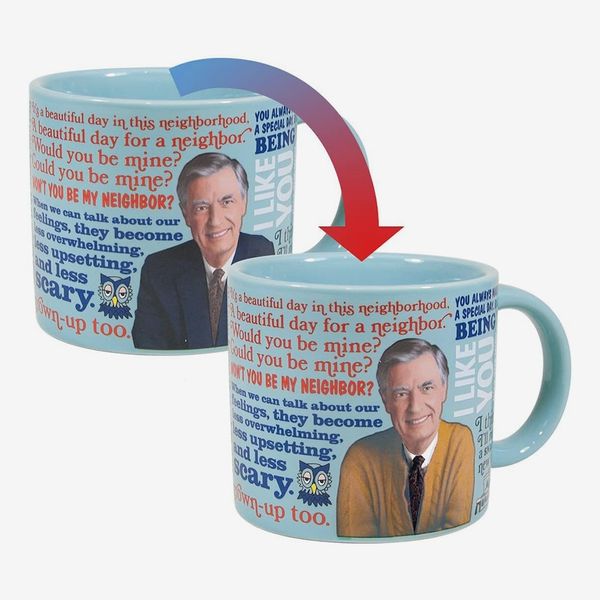 Mister Rogers mug with heat changing color transformation