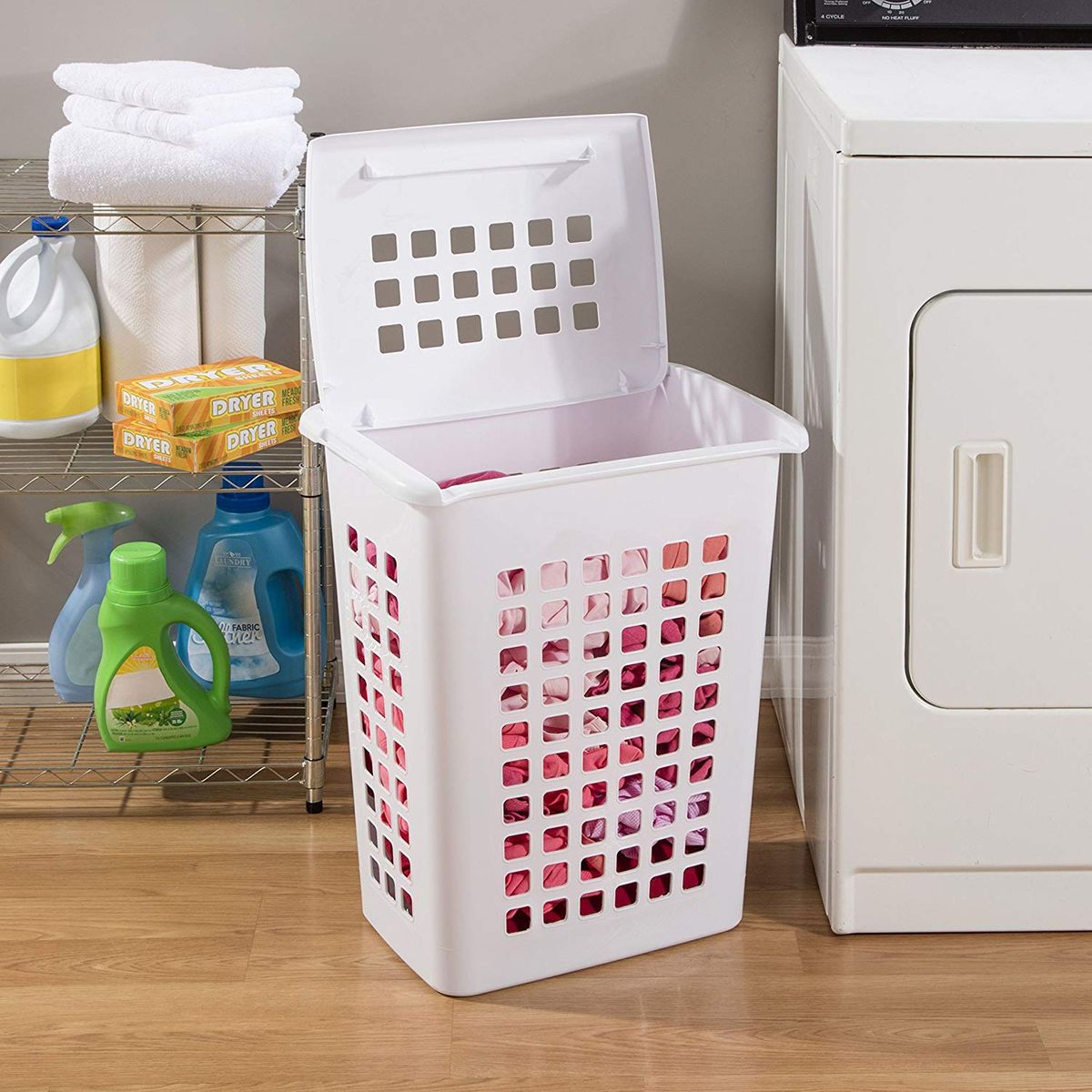 Laundry Baskets 2 x 60 L Set of 2 Sturdy Laundry Baskets Laundry Bags to Help Sort Clothes and Toys Without Collapsing 