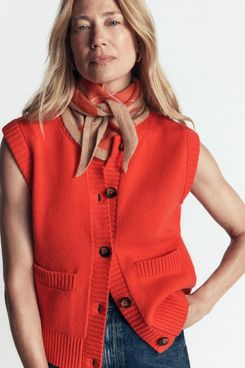 Boden Women’s Red Marta Merino Wool Waistcoat