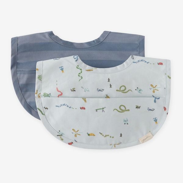 Pehr Water Repellent Baby Bibs With Pocket - Set of 2