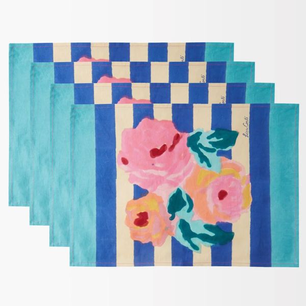 Lisa Corti Set of Four Nizam Floral-print Cotton Placemats