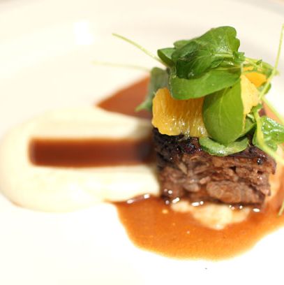 celery root, cress, citrus