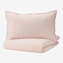 Ikea Bergpalm Duvet Cover and Pillowcase, Light Pink/stripe, Full/Queen