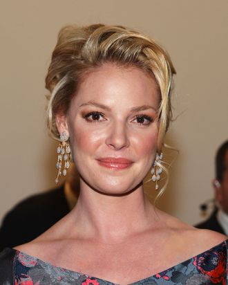 Katherine Heigl attends the J. Mendel Fall 2013 fashion show during Mercedes-Benz Fashion Week at The Theatre at Lincoln Center on February 13, 2013 in New York City.