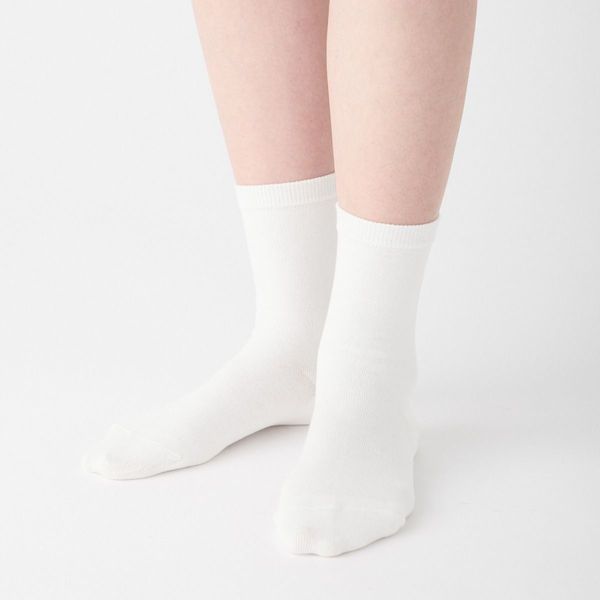 Muji Organic Cotton Right Angle Cuffless 3 Layer Socks