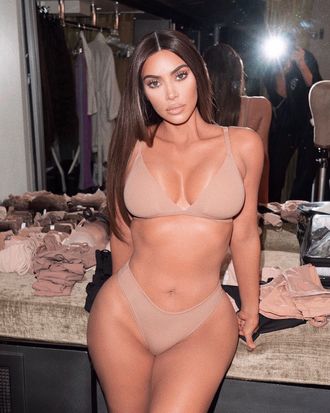 SKIMS - Kim Kardashian West wears the Jelly Sheer Triangle Bralette and  Short in Poppy — part of our new slinky, sexy and smoothing underwear  styles that mold to your curves. Shop