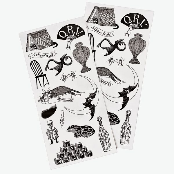 Edward Gorey Temporary Tattoos