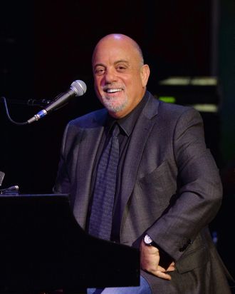 Billy Joel performs at SiriusXM's Town Hall with Billy Joel hosted by Howard Stern at The Cutting Room on April 28, 2014 in New York City. 