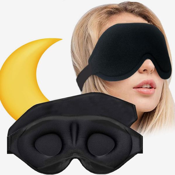 Zizwe Sleep Mask for Women Men, 100% Blackout 3D Contoured Cup Blindfold Eye Mask for Sleeping